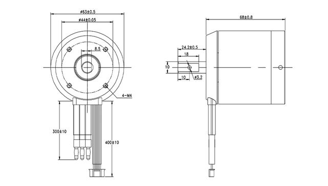 6368 1720W 140KV/170KV/190KV D Eje DC Motor Sin Escobillas BLDC Correa Motor para Monopat&iacute;n El&eacute;ctrico / E Scooters / E Bicicletas